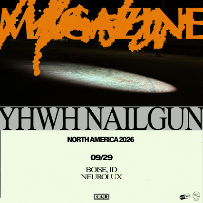 Poster: YHWH Nailgun at Neurolux Lounge, Sep 29, 2026