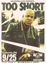 Poster: Too $hort at WOW Hall, Sep 25, 2026